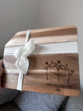 Load image into Gallery viewer, Valentine’s Day Engraved Chopping Board | Personalised Wooden Board Gift | Couple Keepsake | Romantic Kitchen Décor