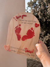 Load image into Gallery viewer, DIY Valentine’s Day Footprint Keepsake – “I Love You from the Bottom of My Heart to the Tips of My Toes”