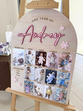 Load image into Gallery viewer, Personalized First Birthday Milestone Board | Acrylic Baby Photo Display