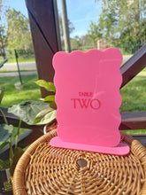 Load image into Gallery viewer, Wavy Wedding Table numbers - Acrylic event decor - Arch