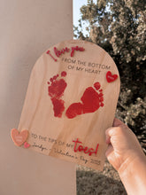 Load image into Gallery viewer, DIY Valentine’s Day Footprint Keepsake – “I Love You from the Bottom of My Heart to the Tips of My Toes”