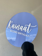 Load image into Gallery viewer, Birthday sign | 1st birthday acrylic sign | event signage | Peach
