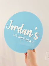 Load image into Gallery viewer, Birthday sign | 1st birthday acrylic sign | event signage | Peach