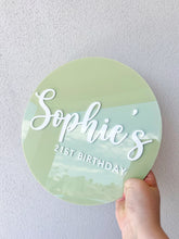 Load image into Gallery viewer, Birthday sign | 1st birthday acrylic sign | event signage | Peach
