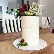 Load image into Gallery viewer, Baptism cake topper | personalised baptism | gold cake topper | christening cake topper decorations