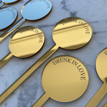 Load image into Gallery viewer, Personalised Drinks Stirrers | Cocktails | drink markers | name stirrers