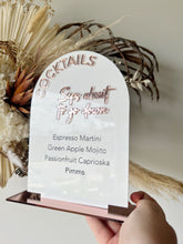 Load image into Gallery viewer, Personalised Drinks Menu | Cocktails | drinks | bar menu |