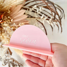 Load image into Gallery viewer, Modern Wedding Table numbers - Acrylic event decor - Arch table numbers