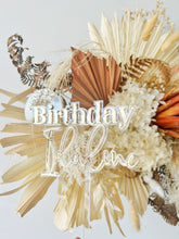 Load image into Gallery viewer, Wedding Cake Topper / Engagement Cake decor / Modern Cake topper / Gold Mirror floating cake topper /