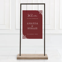 Load image into Gallery viewer, Traditional wedding welcome sign | Boho wedding sign | Personalised sign | Retro wedding sign