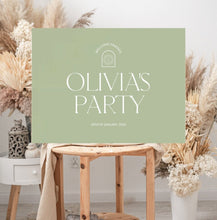 Load image into Gallery viewer, Acrylic party sign | Retro vintage bridal | Modern pink birthday sign | Birthday welcome Sign |