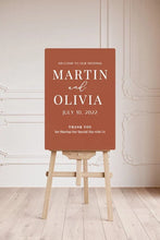 Load image into Gallery viewer, Traditional wedding welcome sign | Boho wedding sign | Personalised sign | Retro wedding sign