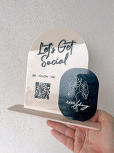 Load image into Gallery viewer, Social media sign | QR socials stand | Check in Stand