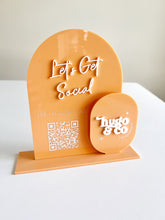 Load image into Gallery viewer, Social media sign | QR socials stand | Check in Stand