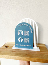 Load image into Gallery viewer, Social media sign | QR socials stand | Check in Stand
