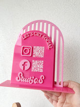 Load image into Gallery viewer, Social media sign | QR socials stand | Check in Stand