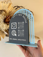 Load image into Gallery viewer, Social media sign | QR socials stand | Check in Stand