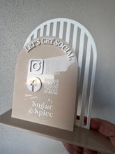 Load image into Gallery viewer, Social media sign | QR socials stand | Check in Stand