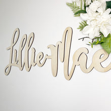 Load image into Gallery viewer, Name Sign Custom - Nursery & Kids Decor - Wooden Wall Sign