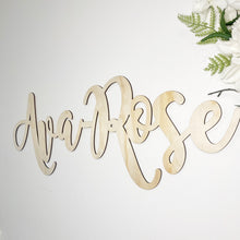 Load image into Gallery viewer, Name Sign Custom - Nursery & Kids Decor - Wooden Wall Sign