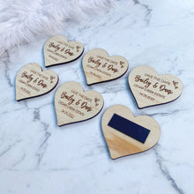 Load image into Gallery viewer, Rustic Save the Date Magnets | Save the Date Hearts | Wedding Magnets