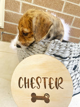 Load image into Gallery viewer, Personalised Puppy Announcement Disk | Dog announcement | Puppy Ornament