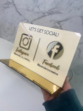 Load image into Gallery viewer, Social media sign
