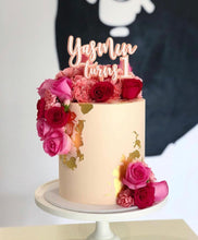 Load image into Gallery viewer, First birthday cake topper / double acrylic cake topper / one year old / 1st bday /