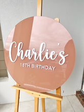 Load image into Gallery viewer, Birthday sign | 1st birthday acrylic sign | event signage | Peach
