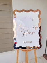 Load image into Gallery viewer, Wavy Acrylic Hens Party Sign – Custom Bride To Be Sign
