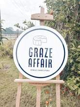 Load image into Gallery viewer, Custom Acrylic Business Sign – Grazing Table Sign, Hospitality Sign, Salon Sign, Market Display, Personalised Logo Sign – Many Colours
