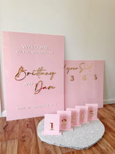Load image into Gallery viewer, Wedding Sign Bundle | Modern Acrylic Sign | Wedding Signage
