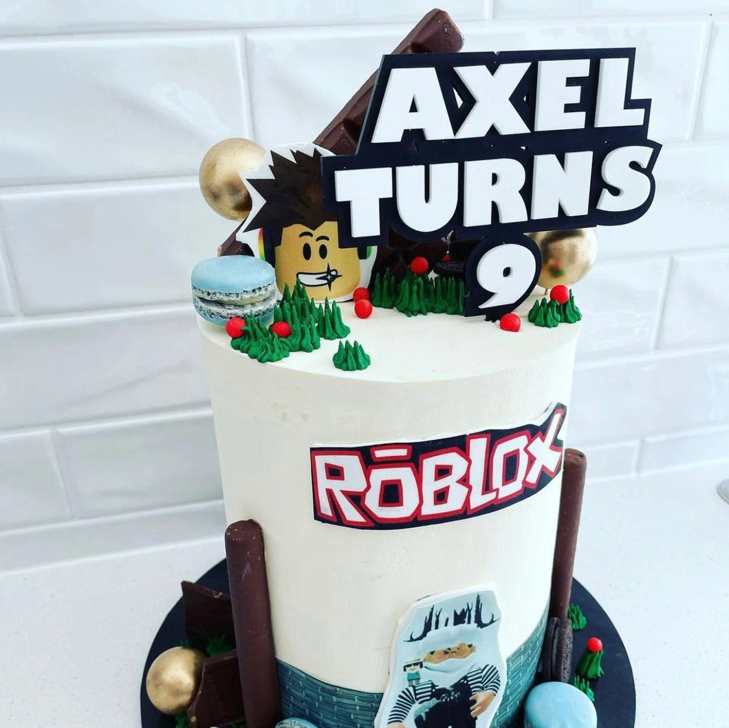 Roblox cake topper | kids cake topper | roblox party decorations birthday
