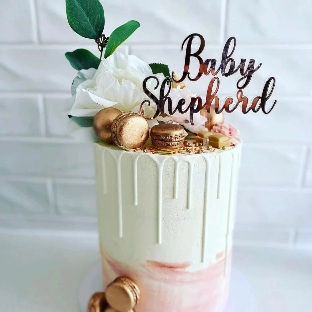 Custom baby shower cake topper | oh baby topper | baby cake decorations | acrylic cake topper