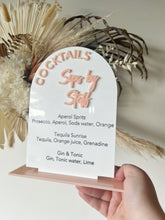 Load image into Gallery viewer, Personalised Drinks Menu | Cocktails | drinks | bar menu |
