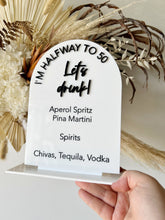 Load image into Gallery viewer, Personalised Drinks Menu | Cocktails | drinks | bar menu |
