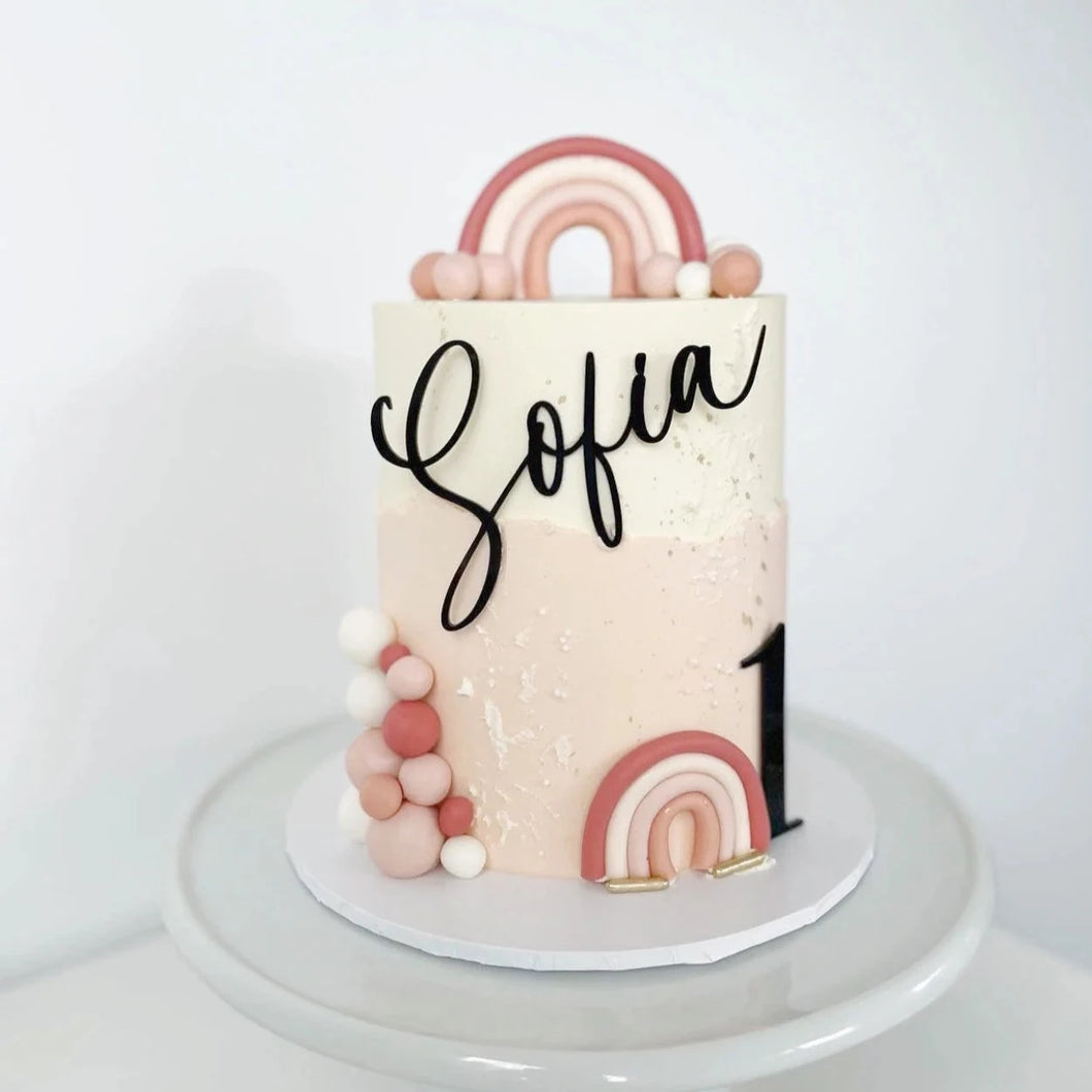 Name and Number cake Topper - Acrylic Topper