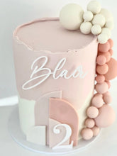 Load image into Gallery viewer, Name and Number cake Topper - Acrylic Topper
