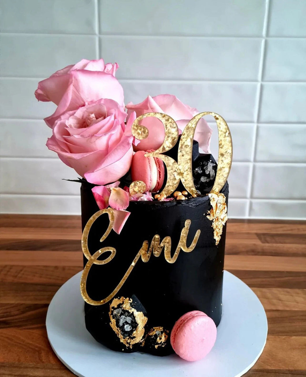 Name and Number cake Topper - Acrylic Topper
