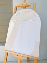 Load image into Gallery viewer, Seating Allocation Sign | Wedding acrylic sign | Event signage | Event decor
