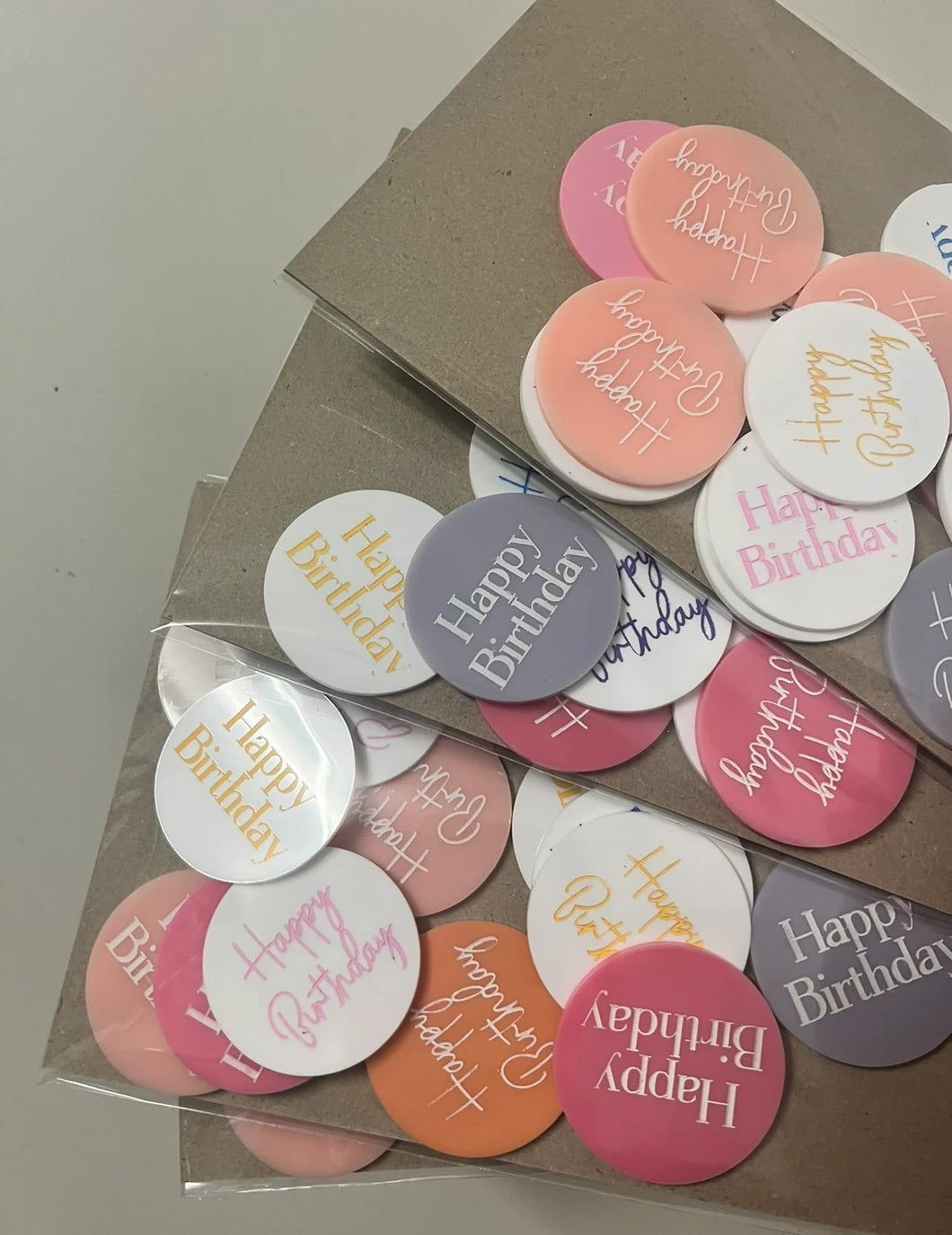 Cupcake Disk Pack | Acrylic Disk | Happy Birthday Plaque | Cupcake Decor