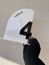 Load image into Gallery viewer, Modern Wedding Table numbers - Acrylic event decor - Arch table numbers
