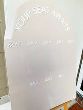 Load image into Gallery viewer, Seating Allocation Sign | Wedding acrylic sign | Event signage | Event decor
