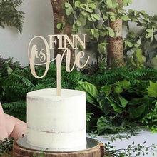 Load image into Gallery viewer, 1st Birthday wooden cake topper | SAFARI theme
