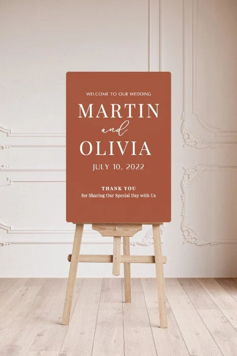 Traditional wedding welcome sign | Boho wedding sign | Personalised sign | Retro wedding sign