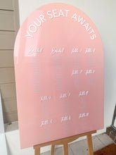 Load image into Gallery viewer, Seating Allocation Sign | Wedding acrylic sign | Event signage | Event decor
