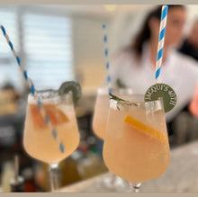 Load image into Gallery viewer, Stemless drink tags | drink accessories | round glass tag

