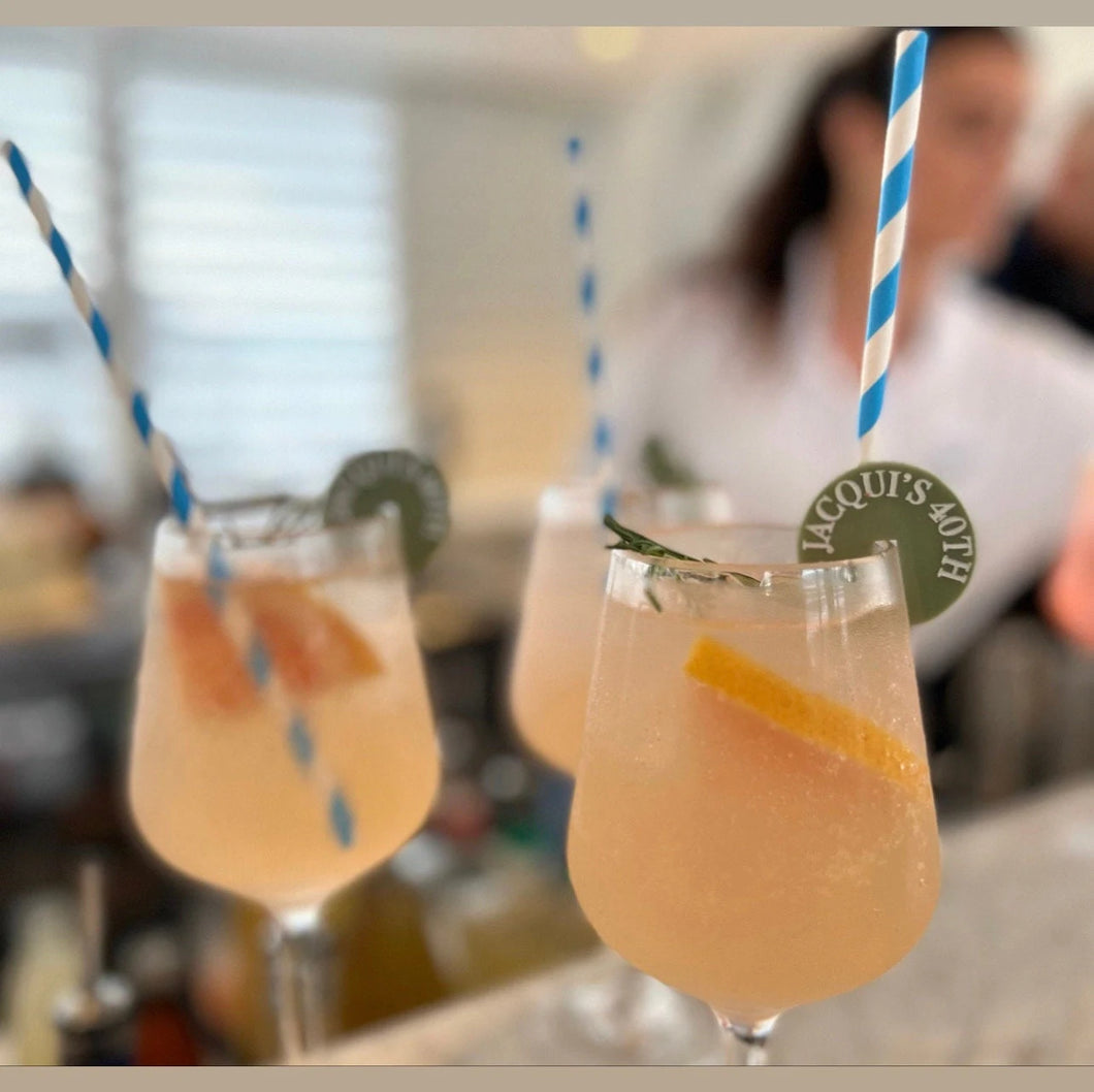Stemless drink tags | drink accessories | round glass tag