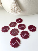 Load image into Gallery viewer, Stemless drink tags | drink accessories | round glass tag
