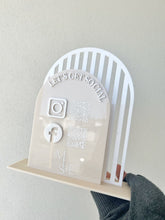 Load image into Gallery viewer, Social media sign | QR socials stand | Check in Stand
